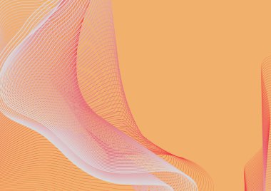 Soyut çizgiler dalga gradyan poster arkaplan vektörünü şekillendirir. Dinamik perspektif dalgası olan minimalist renkli kapak şablonu. Tasarımınız için ideal tasarım