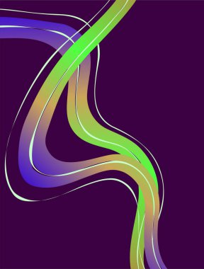 Pürüzsüz şekilli gradyan renk çizgileri Soyut Vektör Tasarım Elementleri Arkaplan, Desenler, Afişler ve Sancaklar için. Kurdeleler. Spiral Geometrik Grafikler 