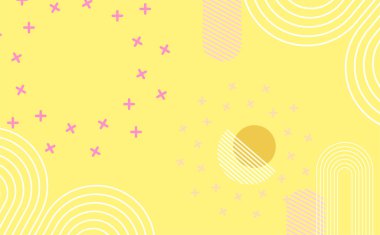 Soyut Retro geometrik arkaplan. Düz şekilli gradyan renkli poster. Sancak Tasarımı