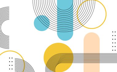 vektör elementleri ile modern minimalist çizgilerin arkaplanı geometrik şekiller.