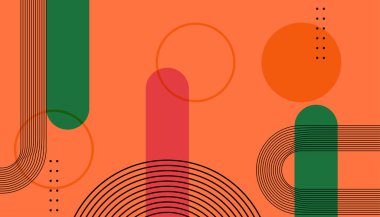 vektör elementleri ile modern minimalist çizgilerin arkaplanı geometrik şekiller.