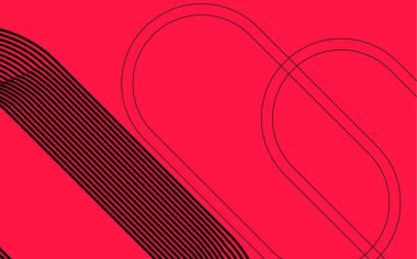 Çapraz çizgiler ve şekillerle soyut geometrik arkaplan. Vektör illüstrasyonu