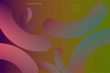 Üzerinde çeşitli şekiller olan soyut gradyan arkaplan