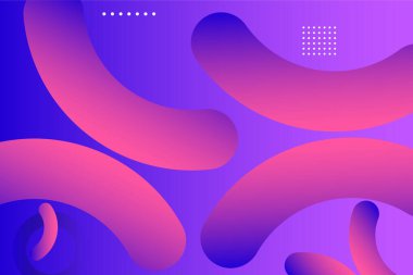 Üzerinde çeşitli şekiller olan soyut gradyan arkaplan