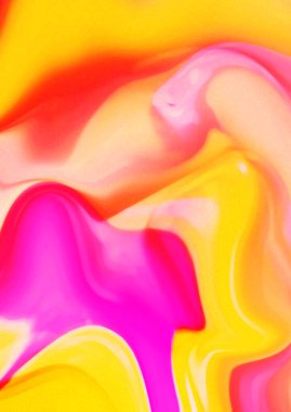 Pürüzsüz şekilli soyut sarı açık kırmızı sanatsal arkaplan