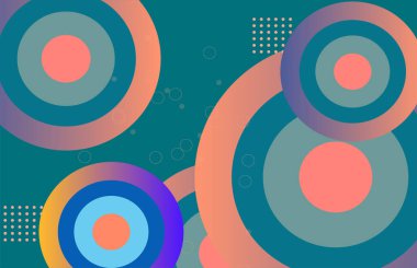 Geometrik şekilli soyut arkaplan ve düz biçimli mavi vektör çizimi.