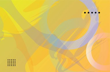 Sarı dalga tasarımı içeren parlak ve dinamik soyut sanat eserleri