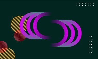 Web sayfası, afiş, sanat, afiş, poster tasarımı için soyut renkli geometri şekilleri ve element tasarımı.