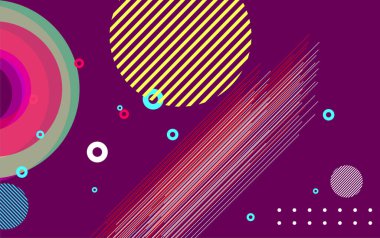 Web sayfası, afiş, sanat, afiş, poster tasarımı için soyut renkli geometri şekilleri ve element tasarımı.