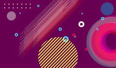 Web sayfası, afiş, sanat, afiş, poster tasarımı için soyut renkli geometri şekilleri ve element tasarımı.