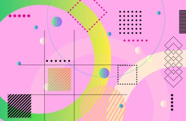 Web sayfası, afiş, sanat, afiş, poster tasarımı için soyut renk grafiksel elementler.