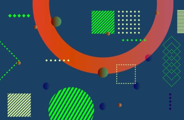 Web sayfası, afiş, sanat, afiş, poster tasarımı için soyut renk grafiksel elementler.