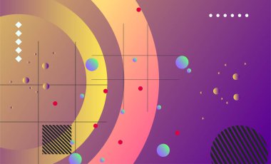 Web sayfası, afiş, sanat, afiş, poster tasarımı için soyut renk grafiksel elementler.