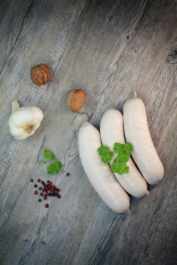 white pudding on a wooden table