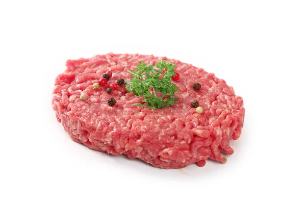 Feldarabolt Steak Fehér Alapon Elkülönítve Hús — Stock Fotó