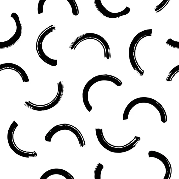 Abstract Seamless Hand Drawn Irregular Polka Pattern Vector Background Illustration — Stock Vector