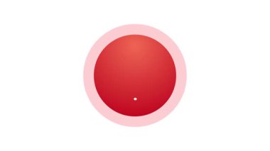 Simgeli animasyon düğmesi. Sağlık hizmetleri koleksiyonu. Hastane sembolü. Kırmızı gradyan çerçeveli beyaz hat ve alfa kanalı. Göster, 3 klik ve yok oluş animasyonu.