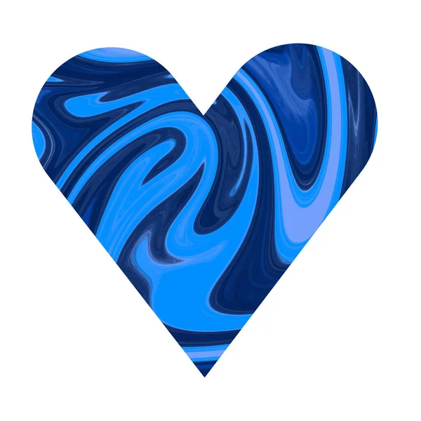Bleu Avec Fond Peint Main Abstrait Créatif Argenté Texture Marbre — Photo