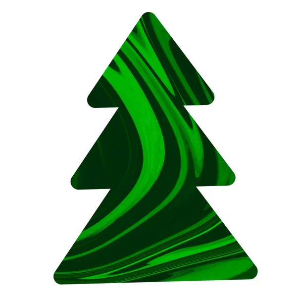 Abstrakte Acrylmalerei Grüntönen Form Eines Weihnachtsbaums Acrylmalerei Mit Grüntönen Designelement — Stockfoto