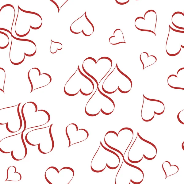 Nahtloses Muster Mit Herzen Auf Rosa Hintergrund Vektordesign Valentinstag Materialien — Stockvektor