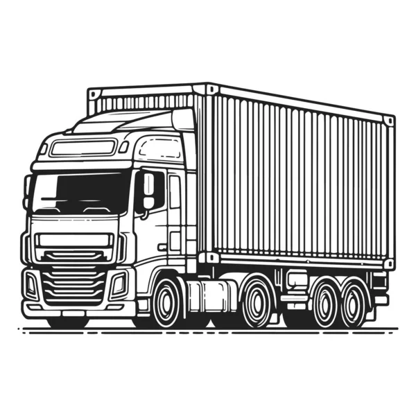 Heavy Duty Tow Truck För Post Och Gods Transport Vektor — Stock vektor