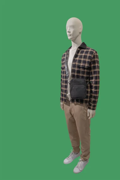 플라스미드 재킷을 배경에 고립된 바지를 남성의 — 스톡 사진