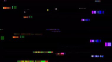 Siyah arka planda eski arızalar ve parazit sesleri. TV Gürültüsü Görüntüsü