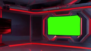 Gösterişli Tasarımlı Modern Sanal TV Stüdyosu