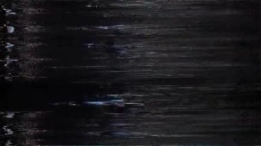 VHS Analog Özet Dijital Animasyonu. Eski televizyon. Arıza Hatası Görüntü Hasarı