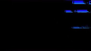 VHS Analog Özet Dijital Animasyonu. Eski televizyon. Arıza Hatası Görüntü Hasarı