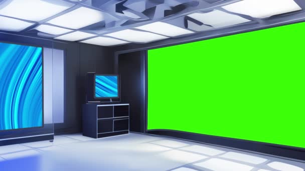 Profesjonalne Studio Telewizyjne Tło Dla Urzekających Programów Telewizyjnych — Wideo stockowe
