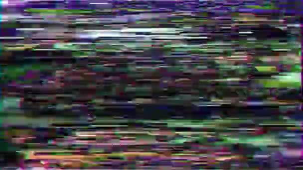 Vhs Závady Analogová Abstraktní Digitální Animace Stará Televize Chyba Poškození — Stock video