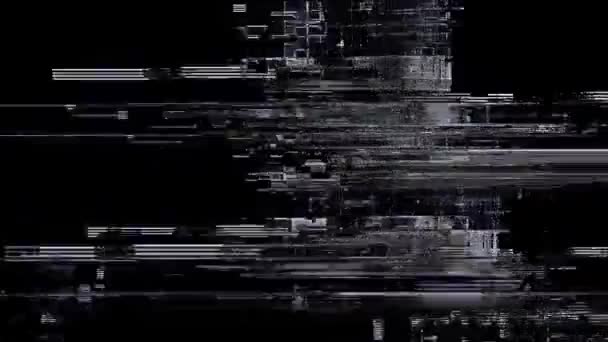 Vhsグリッチ アナログ アブストラクトデジタル アニメーション 昔のテレビ グリッチエラービデオ損傷 — ストック動画