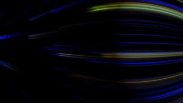Rayures Bleu Profond Avec Quelques Brins Colorés Déplaçant Dans Espace — Video
