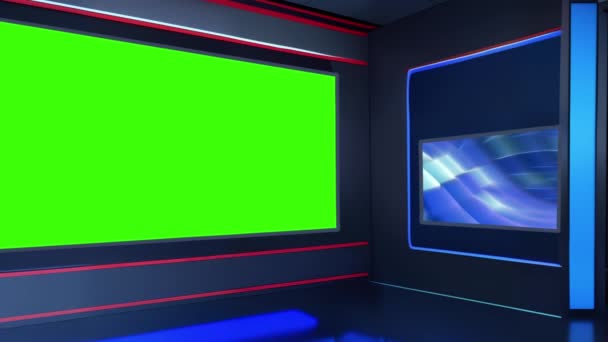 具有真实感的虚拟电视演播室 — 图库视频影像