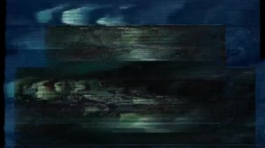 Siyah arka planda eski arızalar ve parazit sesleri. TV Gürültüsü Görüntüsü