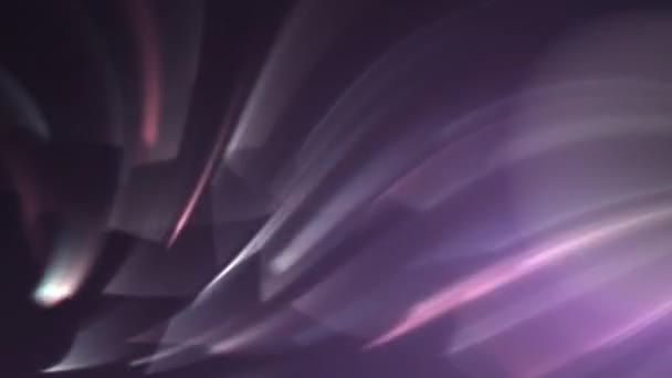 Темно Фиолетовый Фон Мультипликация Разноцветных Листовок — стоковое видео