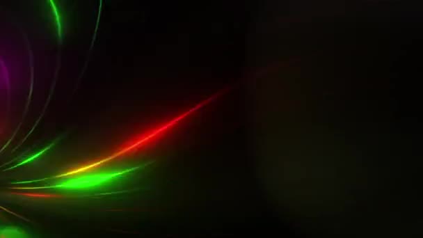 Hızlı Geçiş Çok Renkli Çizgiler Işık Soyut Canlandırma — Stok video