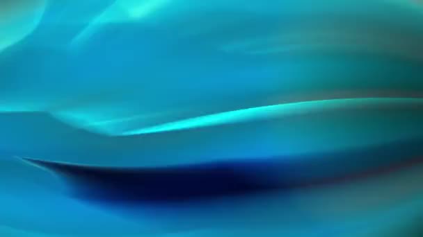 Голубой Фон Размытой Волной Света Стороне — стоковое видео
