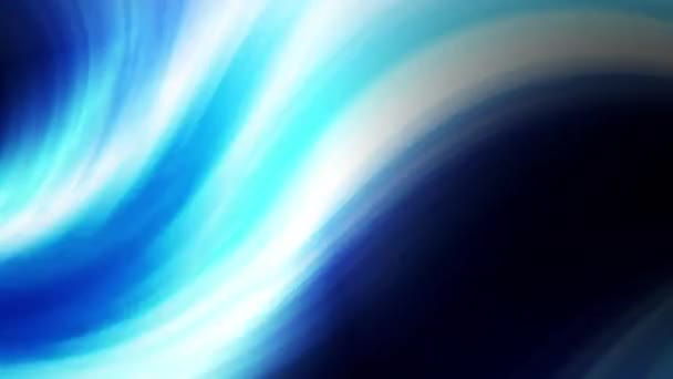 Niebieskie Krzywe Paski Świetlne Boku Ciemnej Przestrzeni — Wideo stockowe