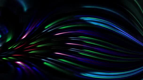 Multicolore Lampeggiante Neon Luci Colorate Strisce Astratte — Video Stock