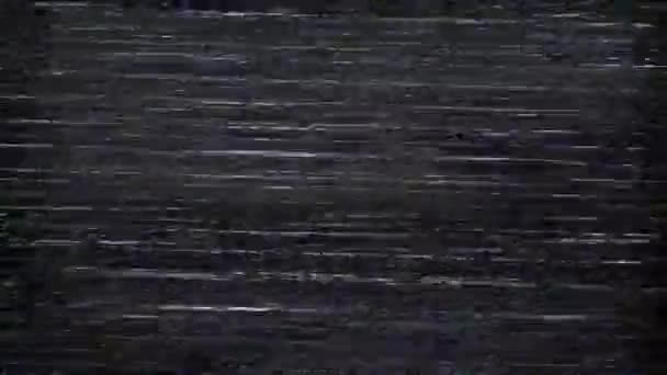 Siyah Arka Planda Eski Arızalar Parazit Sesleri Gürültüsü Görüntüsü — Stok video