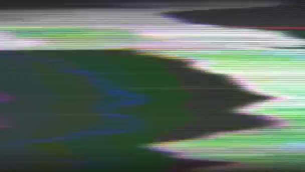 Altes Quadratisches Retro Fernsehen Auf Grünem Und Gelbem Neon Hintergrund — Stockvideo