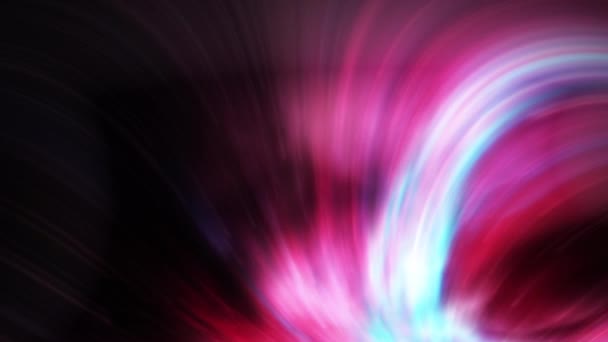 Abstrato Raios Azuis Círculo Com Raios Rosa Torno Dele Espaço — Vídeo de Stock
