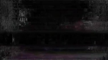 Siyah arka planda eski arızalar ve parazit sesleri. TV Gürültüsü Görüntüsü