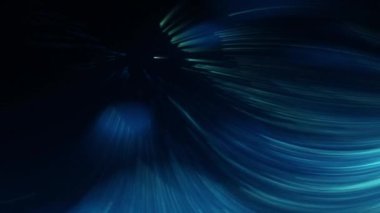 Lacivert iplikler koyu mavi bir yüzey üzerinde sergileniyor.