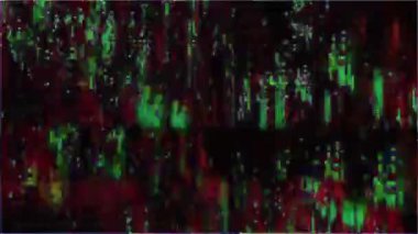 Siyah arka planda eski arızalar ve parazit sesleri. TV Gürültüsü Görüntüsü