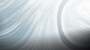 Yavaş çekim beyaz ipliklerin hepsi soyut bir animasyona eğilmiş.