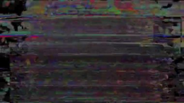 Siyah arka planda eski arızalar ve parazit sesleri. TV Gürültüsü Görüntüsü