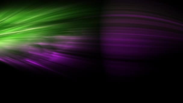 Verde Púrpura Hebras Efecto Flash Fondo Oscuro Por Toei Animaciones — Vídeos de Stock
